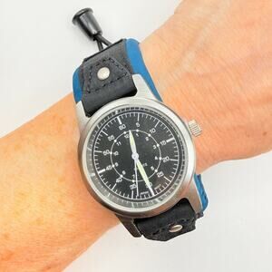 Davidoff Cool Water Watch Japan Quartz Teal Black Toggle Sport Band NWOT